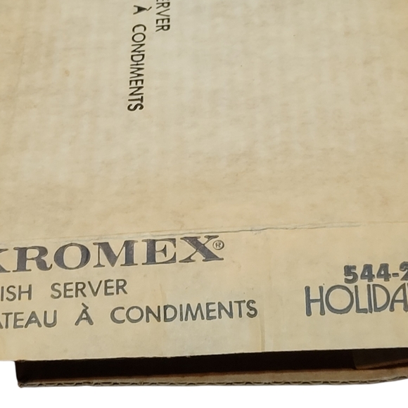 2 Kromex Chrome Vintage Relish Servers..chrome dish with glass insert - Picture 6 of 9